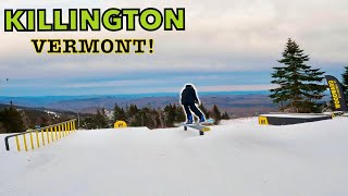 Snowboarding KILLINGTON Vermont w INSANE Conditions 2023 [upl. by Aikemal885]