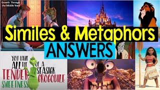 Similes and Metaphors in Disney Songs ANSWERS [upl. by Anhej303]