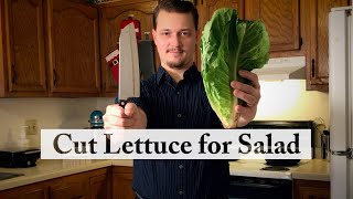 Perfectly Cut Romaine Lettuce for Salad FAST [upl. by Barna]