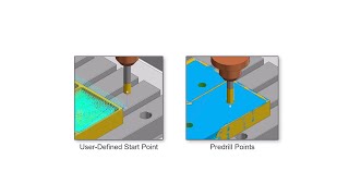 NX 3D Adaptive Roughing  Predrill Points [upl. by Grory]