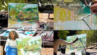 plein air 8 🌿  real time impressionism using acrylic paint [upl. by Carlyle334]