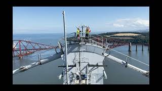 BEAR Scotland bagpipers celebrate 60 years of Forth Road Bridge [upl. by Rehpotsrihc]