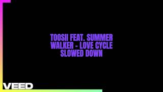 TOOSII FEAT SUMMER WALKER  LOVE CYCLE SLOWED DOWN [upl. by Anayia]