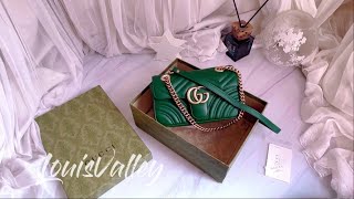 GG Marmont mini shoulder bag  Immersive Unboxing Video [upl. by Anelam]