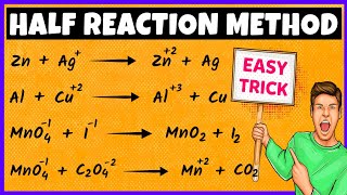 Half Reaction Method to Balance Redox Reactions [upl. by Ahsrat479]