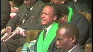 Chiluba praying during funeral of the Zambia National team in 1993 [upl. by Channa633]