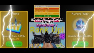 Lifting Simulator💪  Unlocking Giftune after 70 hours  GODHOOD 1 rank Roblox Lifting Simulator [upl. by Ainafets]