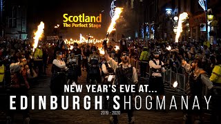 EDINBURGH HOGMANAY 2019 Fireworks street party torchlight procession amp loony dook for New Year [upl. by Eniarda]