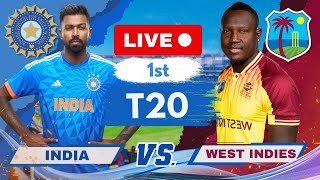 🔴 Live IND Vs WI 1st T20I  Trinidad  Live Scores amp Commentary  India Vs Windies Live cricket [upl. by Adalie44]