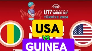 USA VS GUINEA LIVE SCORE  FIBA U17 MENS BASKETBALL WORLD CUP 2024 [upl. by Ecertap]