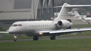 GLOBAL EXPRESS GLAKA LANDING AT FARNBOROUGHEGLF 16112024 [upl. by Sallyann]