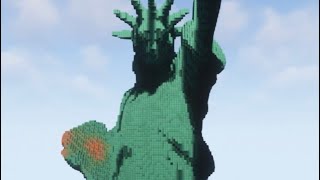 Sculpting the Statue of Liberty in Minecraft [upl. by Rowan958]