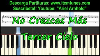 No Crezcas Mas  Tercer Cielo  Tutorial Piano Synthesia Partitura Descarga [upl. by Arretal]