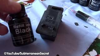 How to Refill the PG–540 Black Colour Cartridge on a Canon PIXMA Printer [upl. by Esorylime]