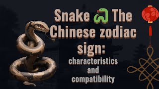 Snake 🐍 the chinese zodiac sign🪧🌒 characteristics and compatibility [upl. by Wildon]