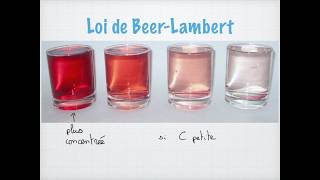 Loi de BEERLAMBERT  Absorbance et Concentration  Physique chimie  Lycée [upl. by Ahsinot]