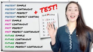 ALL 12 ENGLISH TENSES IN 1 HOUR  TEST [upl. by Agosto404]