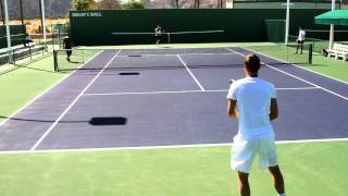 Tomas Berdych Practice 2012 BNP Paribas Open in HD [upl. by Nakah]