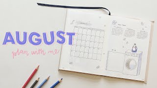 plan with me  august bullet journal set up [upl. by Eiramanel]