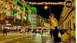 “Christmas Stroll 2024 Stunning Printemps amp Galeries Lafayette Decorations” Night walk paris 2024 [upl. by Chester112]