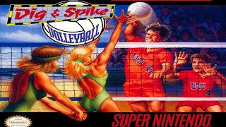 Dig amp Spike Volleyball GamePlay SNES [upl. by Truscott616]