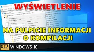 Windows 10 Wyświetlenie na pulpicie przy użyciu edytora rejestru informacji o kompilacji systemu [upl. by Nagiem3]