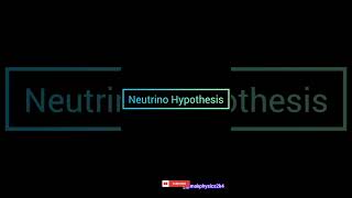 bscphysics Beta Decay amp Neutrino Hypothesis viraltrendingshortshorts notes nuclearphysics [upl. by Benenson]