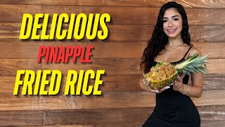 Finger licking PINEAPPLE and Shrimp Fried Rice [upl. by Annahael796]