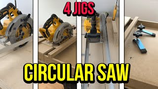 4 DiY Circular Saw Track Saw Jigs  Woodworking [upl. by Angadreme]