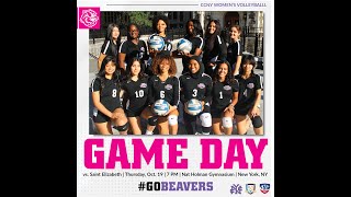 CCNY Womens Volleyball vs Saint Elizabeth University  Thursday Oct 19 [upl. by Enomas40]