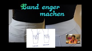 DIY  Nähanleitung  Hose am Bund und Gesäßnaht ändern  enger machen  Schritt für Schritt erklärt [upl. by Stu]