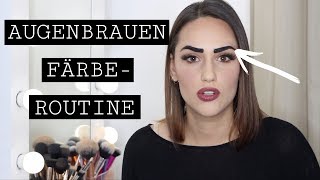 AUGENBRAUEN FÄRBEN  MEINE ROUTINE  KathisFinest [upl. by Adnohral385]