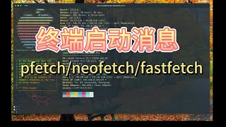 终端启动消息 pfetchneofetchfastfetch  打造我的终端环境 [upl. by Allesig368]