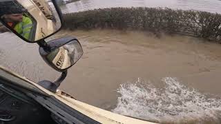 A458 Heavy flooding January 2024 Near Arddleen [upl. by Llireva]