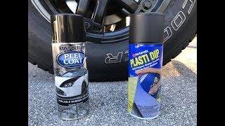 Plasti Dip vs Rustoleum Peel Coat  How To Paint Truck Badges 2006 Ford F150 [upl. by Erund364]