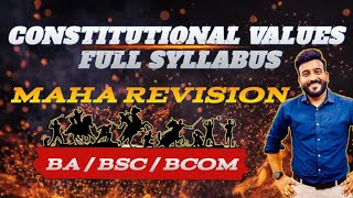 Constitutional ValuesFull syllabusQuick Revision [upl. by Kroy749]