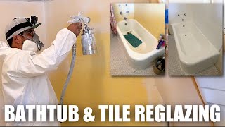 HOW TO REPAIR a BATHTUB amp TILE  Bathtub amp Tile Reglazing  DP TUBS [upl. by Baalman]