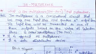 what is DeMultiplexer in hindi  1×2 demultiplexer [upl. by Amsirak]