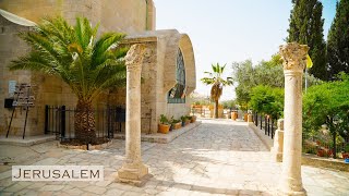 DOMINUS FLEVIT Church on the MOUNT Of OLIVES Jerusalem [upl. by Ilyak]