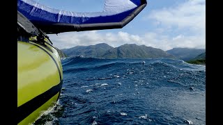 Anfibio Packraft AirSail on Loch Hourn Knoydart [upl. by Naginarb]