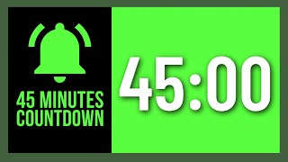 Green Screen 45 Minutes Countdown Timer [upl. by Nnail]