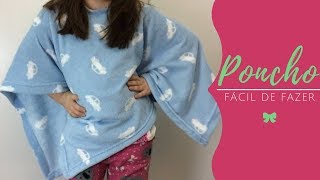 PONCHO fácil de fazer DIY [upl. by Nolyarb959]