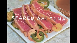 How To Cook Seared Tuna Steak  Seared Ahi Tuna Recipe [upl. by Afihtan247]