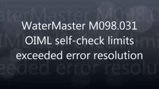 WaterMaster M098031 Error [upl. by Gilbart]