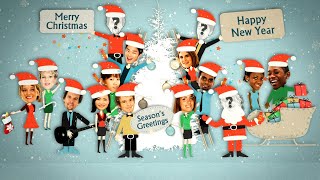 Animated Christmas Card Template  Company Xmas Card  YOUR FACES [upl. by Rory]