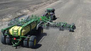 John Deere C850 Commodity Cart Planting Soybeans 2021 05 [upl. by Fulbright292]