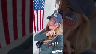 Katheryn Winnick has vote for president in the 🇺🇸 2024 world usa [upl. by Hnirt]