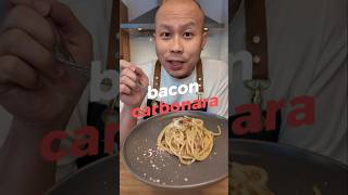 5ingredient bacon carbonara Rich and creamy weeknight pasta homecook [upl. by Nnaed]