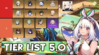 Genshin Impact Tier List 50 Update Mualani Added [upl. by Ehrsam]