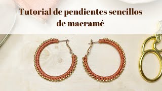 pendientes fáciles de macramé diy craft aretes [upl. by Elleda302]